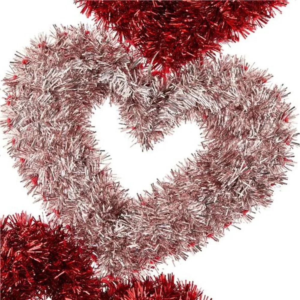 Hearts Hanging Decoration, Red and Pink, 19